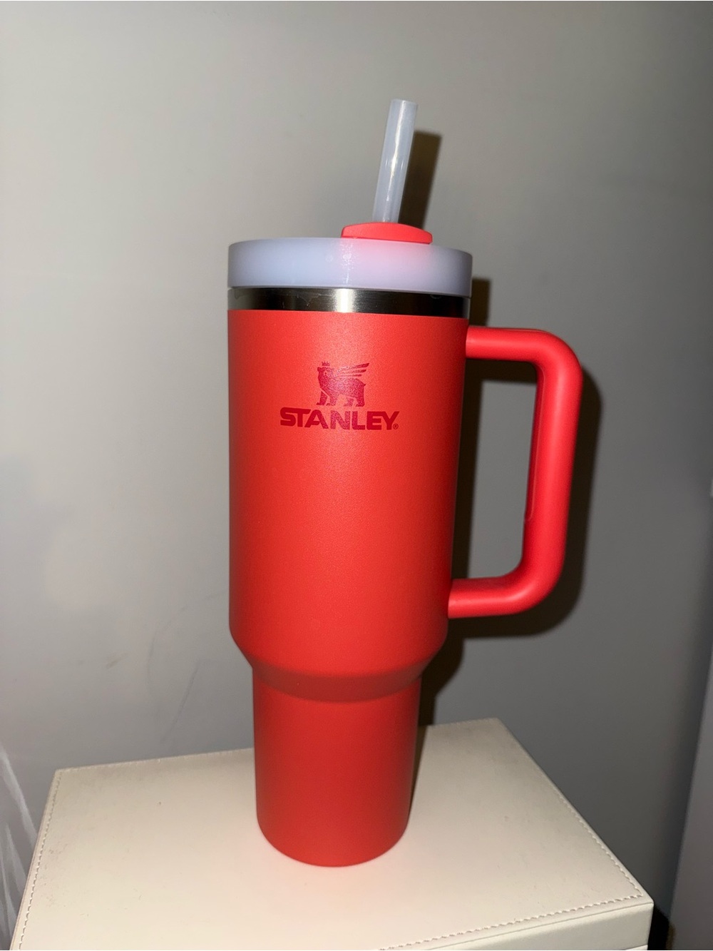 Stanley Red Insulated Travel Mug with Handle and Straw 40oz
